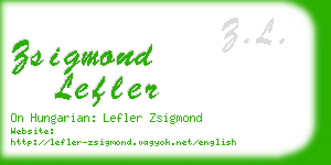 zsigmond lefler business card